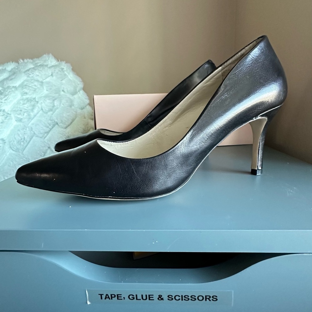 👠✨ BCBG Generation BG-Pinni Black Leather Pointed Toe Pumps Size 8 👠✨